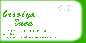 orsolya duca business card